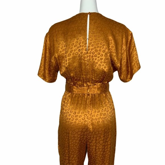 Joie Tau Jumpsuit XS Copper Belted Leopard Design - Picture 9 of 13